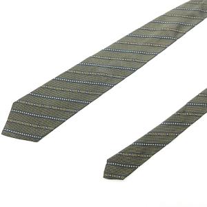 FENDI ネクタイ レギュラータイ ロゴストライプ レジメンタルストライプ シルク ビジネス フォーマル ネイビー×ゴールド系 紺×金