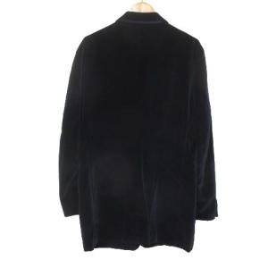GIORGIO ARMANI ベロア スーツ ネイビー シングル テーラードジャケット 2B 背抜き スラックス 2タック 48