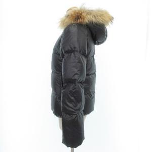 DUVETICA 国内正規 Adhara ダウンジャケット ナイロン フード ラクーンファー 40 チャコールグレー