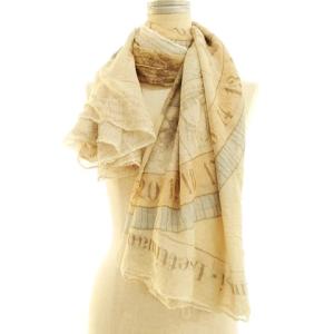 大判 ストール 薄手 季節の生活 ベージュ系 保存袋付き ファッション小物 IBO30 1118