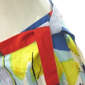 RALPH LAUREN パステル画風 ラップ フレア スカート ひざ丈 総柄 国内正規品 マルチカラー 9 約M 1108 IBO30