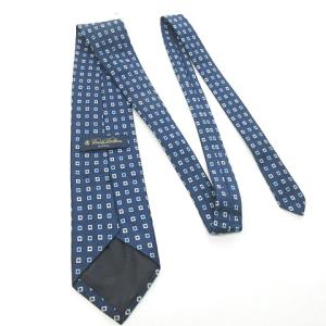 Brooks Brothers 美品 総柄 ネクタイ レギュラータイ シルク USA製 紺 ネイビー 1129 STK