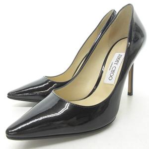 ポインテッドトゥ パンプス ピンヒール エナメル パテントレザー イタリア製 10cmヒール 37