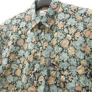 ヴィンテージ リバティプリント シャツ ポケット ホース刺繍 イタリア製 総柄 マルチカラー