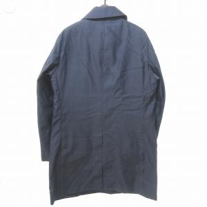 SHIPS ロロピアーナ地 RAIN SYSTEM ダウンライナー ステンカラーコート コットンナイロン 紺