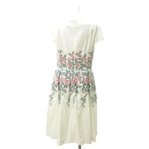 M'S GRACY タグ付き IT-911307 花刺繍 ワンピース 半袖 コットン ホワイト 40