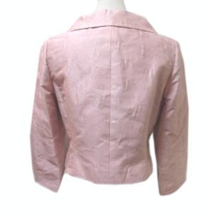 M'S GRACY セットアップ ジャケット ショート丈 ワンピース ひざ丈 半袖 花柄 ラメ ピンク 38 M 40 L X 0117