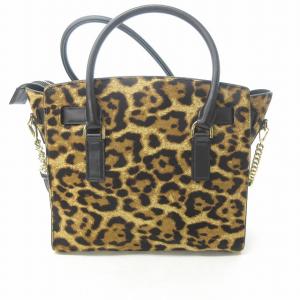 MICHAEL KORS ハラコ ショルダーバッグ トートバッグ ハンドバッグ 斜め掛けカバン クロスボディ レザー レオパード柄 カデナ付 2WAY