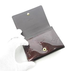 LOUIS VUITTON M91409 アンヴェロップ カルト ドゥ ヴィジット カードケース ヴェルニ アマラント パテント