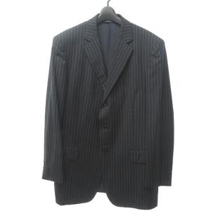 Brooks Brothers 1818 セットアップ ストライプ スーツ上下 シングル 3B ウール 紺 ネイビー 42REG 35W 約XL 1219