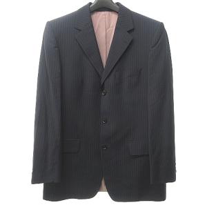 HUGO BOSS super100 ストライプ スーツ テーラード ジャケット ブレザー パンツ スラックス 上下 国内正規品 紺 ネイビー