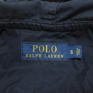 POLO RALPH LAUREN パーカー ジップアップ ワンポイント 紺 ネイビー S コットン ナイロン AA IBO32 X 1220