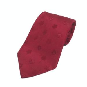 赤色 ネクタイ カメリア柄 ワイドタイ シルク レッド AA IBO32 X 1219