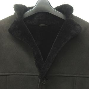 EMMETI ムートンコート ラムレザー イタリア製 44 茶