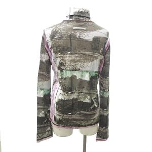 Jean Paul GAULTIER HOMME タートルネックロングスリーブTシャツ カットソー 総柄 ハイネック ストレッチ 長袖