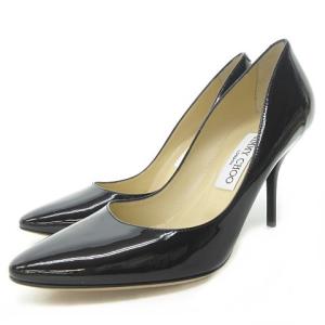 パンプス エナメル 37.5 ブラック