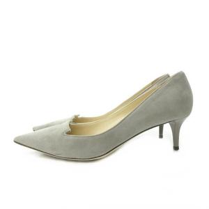 スエード パンプス ミュール ハイヒール グレー 34 約22?p 1226 IBO34