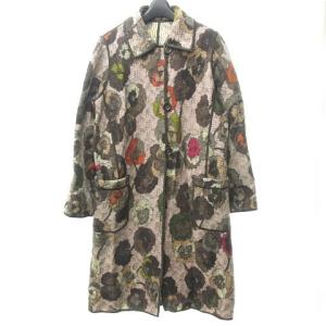 MISSONI フラワー柄 ステンカラー コート ベルト付き リバーシブル 総柄 ピンク