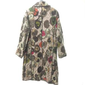 MISSONI フラワー柄 ステンカラー コート ベルト付き リバーシブル 総柄 ピンク