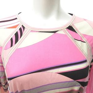 LEONARD FASHION ワンピース 幾何学柄 M ピンク