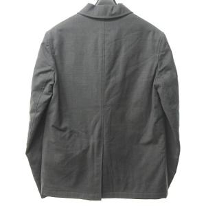 PRADA 美品 ヴィンテージ 中綿 ステンカラー ジャケット ブルゾン 国内正規品 グレー 38 約M 1226 IBO34