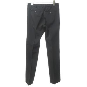 PRADA 美品 パンツ スラックス スリム ストレート イタリア製 国内正規品 黒 ブラック 46 約M 1226 IBO34