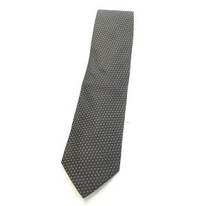 GIORGIO ARMANI ネクタイ レギュラータイ 総柄 シルク100% ビジネス フォーマル 黒 ブラック 0114 IBO34