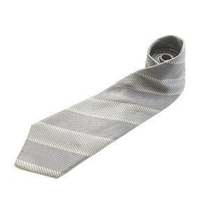 ネクタイ レギュラータイ 総柄 シルク100% ビジネス フォーマル 灰 グレー 0114 IBO34