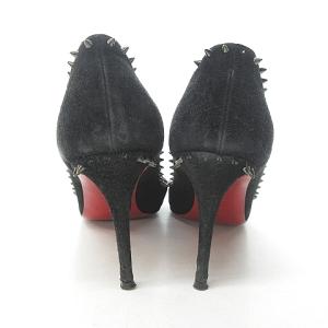 Christian Louboutin ANJALINA アンジェリーナ スタッズ パンプス ミュール ハイヒール 38 約24cm 黒 ブラック 0105 IBO34