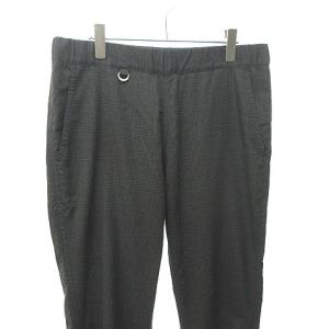 uniform experiment イージーパンツ ジョガー チェック ストレッチ UE-156048 灰 グレー 3 約L 0106