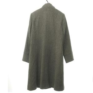 Leilian 美品 ロング コート カシミヤ レッキスラビット ファー 日本製 アウター 茶 ブラウン 7 S位 0112