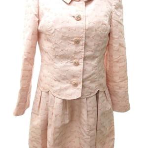 M'S GRACY ワンピース ジャケット セットアップ 総柄 リボン 半袖 長袖 ピンク 38 40 M L 0119 RRR