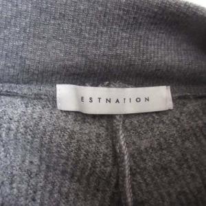 ESTNATION 近年 イージーパンツ グレー フランネルジャージリブパンツ ウール S ドローストリング RRR X 0216