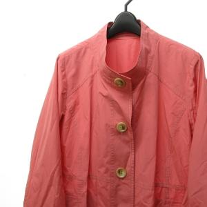 Leilian 大きいサイズ スタンドカラーコート スプリング 長袖 ピンク 17+ 約3XL 0205 ECR17