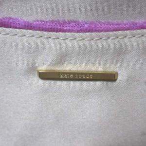 kate spade new york ポーチ ショルダー パーティーバッグ ベロア がま口 チェーン 紫 パープル ECR17 X 0213