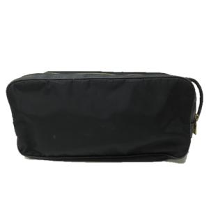 HUNTING WORLD クラッチバッグ セカンドバッグ ナイロン 切替 レザー ロゴ 黒 ブラック ECR17 0406