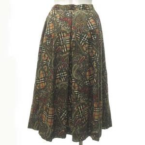burberrys ヴィンテージ 希少 ノバチェック ペイズリー ロングスカート ベージュ 9AR M位 国内正規品