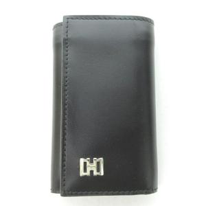 キーケース 6連 イタリア製 レザー 黒 ブラック ECR17 0206