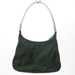 PRADA ショルダーバッグ ハンド トート 三角プレート ロゴ ナイロン 緑 グリーン 0219 ECR17