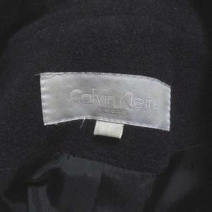 Calvin Klein アンゴラコート ウール ロング ダブル 黒 ブラック 9 ECR17 X 0222