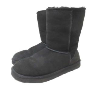 ショートブーツ 5800 クラシック ムートン 黒 ブラック シープスキン 27cm ECR17 X 0221