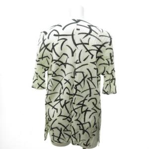 PLEATS PLEASE ISSEY MIYAKE 近年 ISSEY MIYAKE カーディガン 総柄 半袖 PP91-J0757 ホワイト ブラック