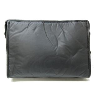 HUNTING WORLD タグ付 バチュー クラッチバッグ セカンドバッグ 切替 レザー ロゴ 黒 ブラック ECR17 0330