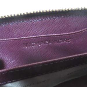MICHAEL KORS 財布 小銭入れ 32F6GTVD4L コインケース レザー ラウンドファスナー プラム 紫系 パープル系 ECR17 X 0223