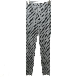 ロングパンツ ジグザグ柄 グレー ブラック