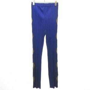 イッセイミヤケ ISSEY MIYAKE 美品 カットアウト ロングパンツ ボトムス 長ズボン ダイヤ柄 切り抜き 日本製