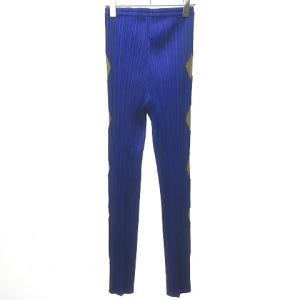 PLEATS PLEASE ISSEY MIYAKE イッセイミヤケ ISSEY MIYAKE 美品 カットアウト ロングパンツ ボトムス 長ズボン ダイヤ柄 切り抜き 日本製