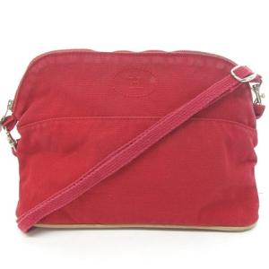 ボリードポーチ25 2WAY ショルダーバッグ ミニバッグ ポシェット クロスボディ ロゴ ステッチ コットン キャンバス