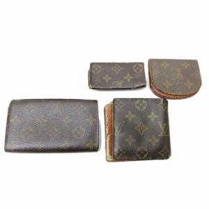 LOUIS VUITTON モノグラムキャンバス 小物4点セット 二つ折り財布 コインケース キーケース まとめ売り ジャンク品 ECR17 0428