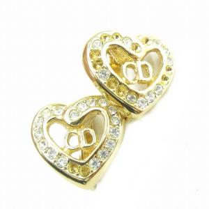 ヴィンテージ イヤリング CDロゴ ハートモチーフ 金色 ゴールドカラー アクセサリー 0312 ECR17